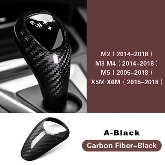 

For BMW M2 M3 M4 M5 X5M X6M Real Carbon Fiber Gear Shift Knob Cover Shifter Trim A-Balck