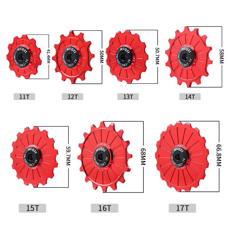 MUQZI 11/12/13/14/15/16/17T Rear Derailleur Jockey Wheel Ceramic Bearing Pulley Guide Wheel For 7/8/9/10/11 Speed