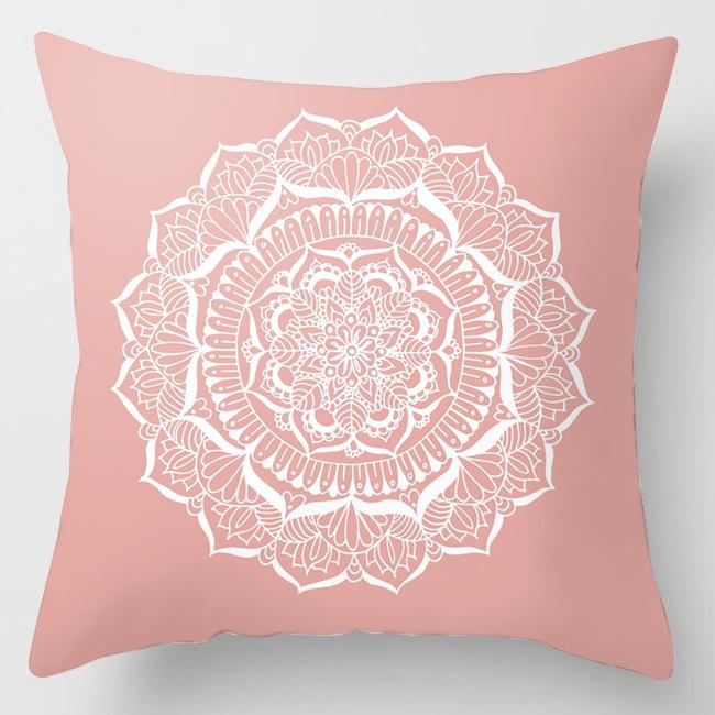 Pink Print Sweet Decorative Pillowcase Sofa Cushion Car Decoration Cushion Cover Cute Exquisite Home Decor Pillowcase