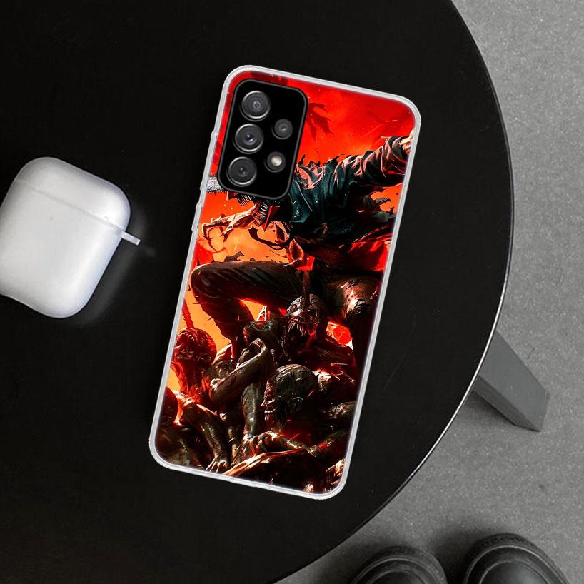 Chainsaw Mans Denji Phone Case Cover for Samsung Galaxy A12 A22 A32 A52 A72 A02S A51 A50S A31 A20S A10S Note 20 Ultra 10 Plus Ga