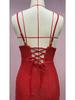 2025 European & American Women's Sexy Sequined Backless Dress with Slit