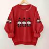 Ladies' Casual And Fashionable Round Neck Top With Christmas Print Hooded T-shirt Long Sleeved Sweatshirt
