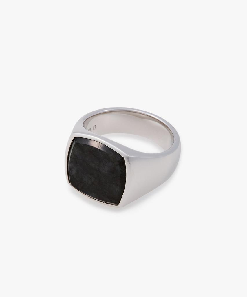 Man On The Boon [Tom Wood] Black Lavikite Cushion Ring_Silver 4716129117