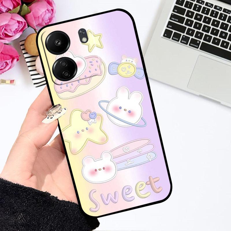 For Xiaomi Poco C65 Case Redmi 13C 4G Cute Cartoon Cover Soft Silicone Phone Case For Xiaomi Redmi 13C Poco C65 C 65 Bumper