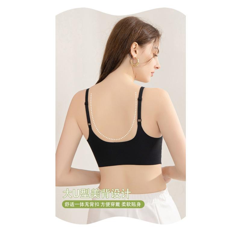 Women S Thin Breathable Seamless Sports Bra Half Fixed Drop Cup
