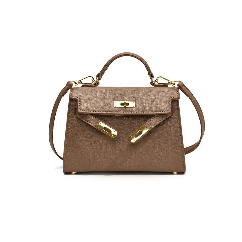 Premium bag palm pattern lock classic portable shoulder trendy women's bag