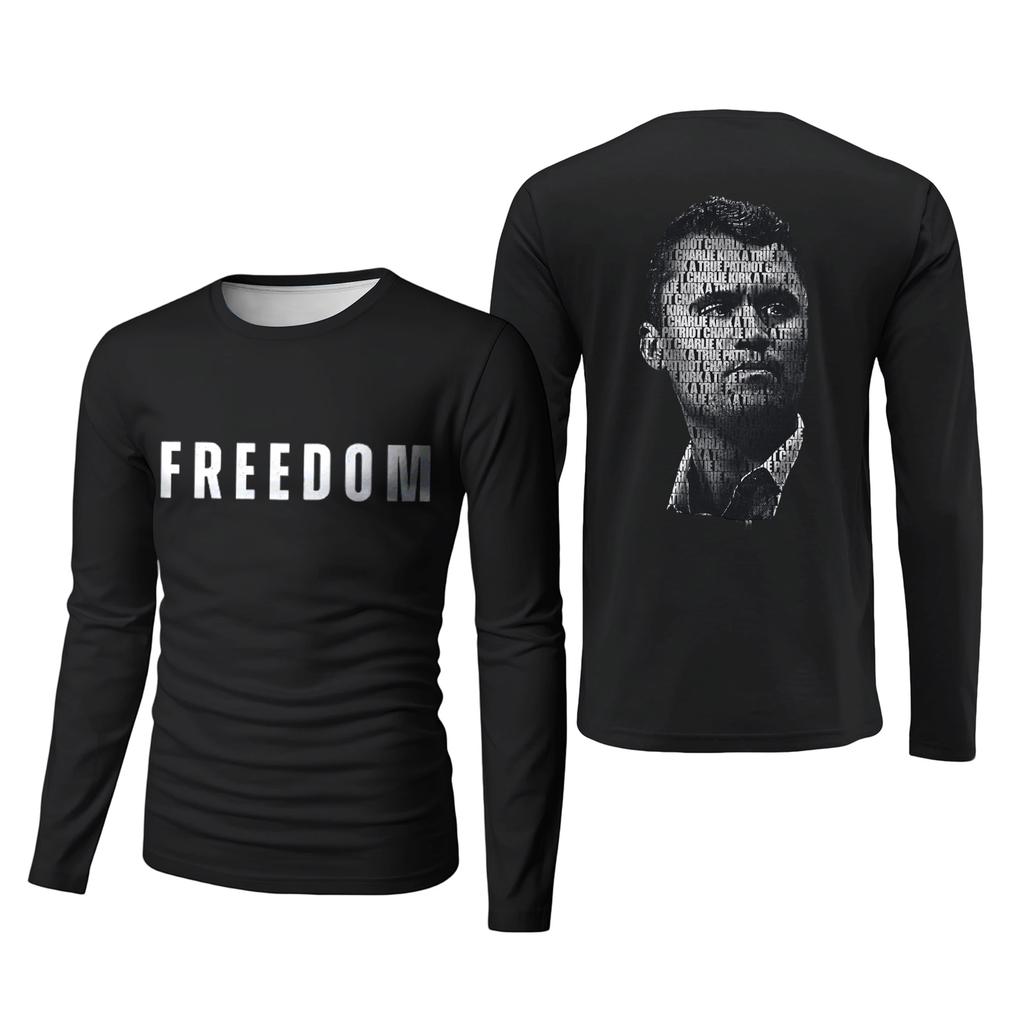 Men's Basic Round Neck Long Sleeve Bottoming Shirt Top