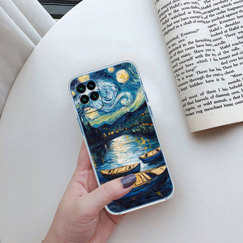 IR27 Starry Night Van Gogh Case for Motorola E22S E7 G6 G7 G8 G9 Plus Power Play G10 G20 G04 E30 E40 E22 E20 E13 E15 G22 G23 G05 G75 G35 G55