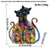 Nordic Style Graffiti Cat Figurine Resin Decor Living Room Home Office Gift