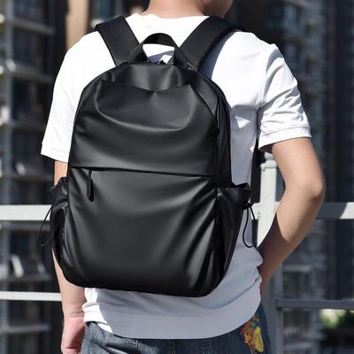 Men's Versatile Outdoor Commuter Backpack with Large Capacity and Logo Print