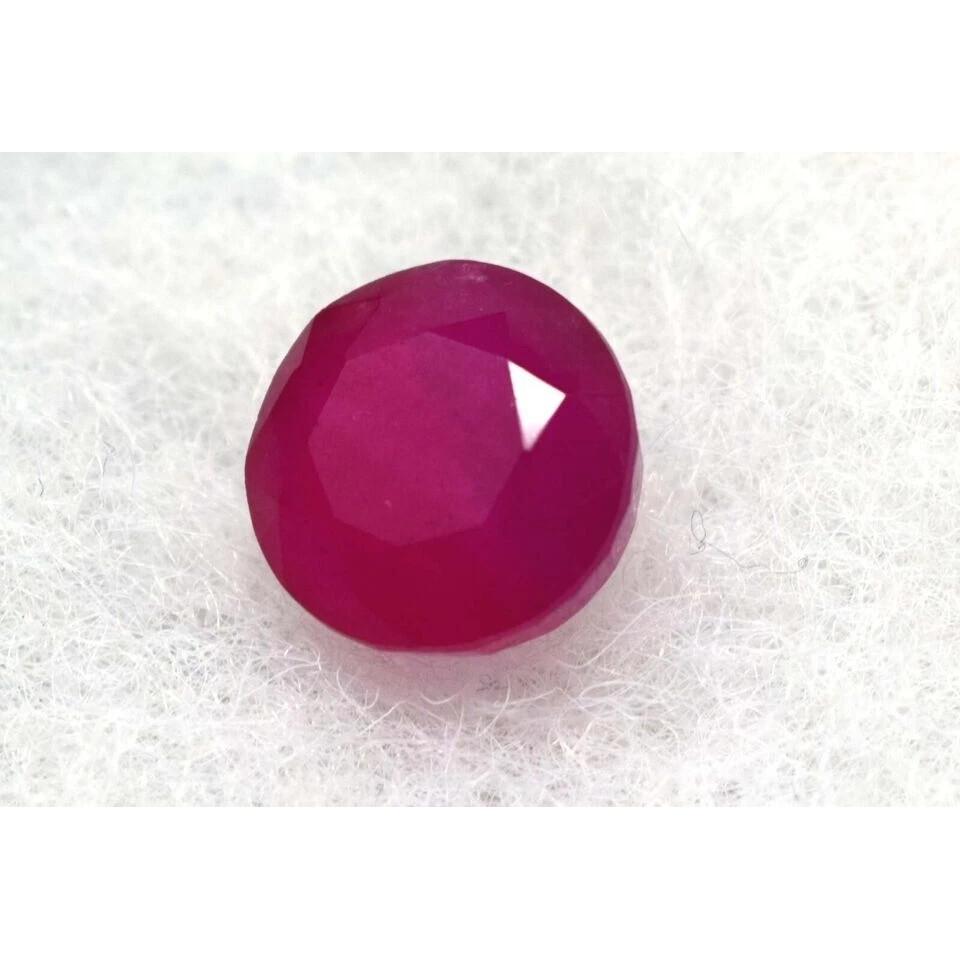 Flawless Red Bixbite Beryl Natural 7.70 Ct Round Cut AAA Certified Gemstone