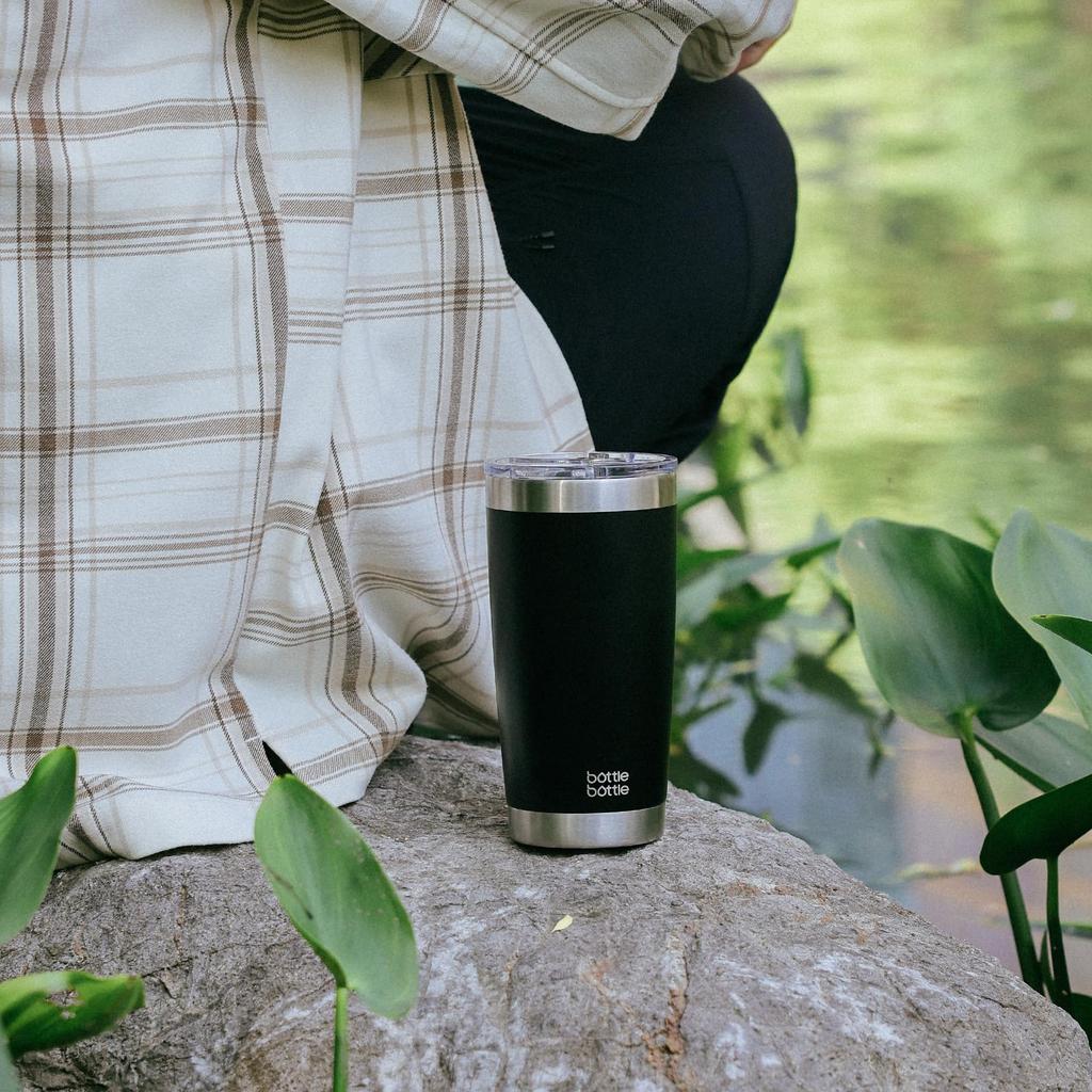 600ml Vacuum Insulated Stainless Steel Tumbler with Perforated Coffee for and Black Lid, Bottle, Students, Women, Men,