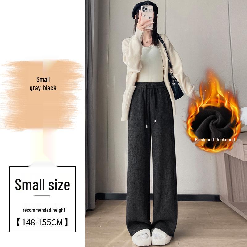 Cream-Colored Wide-Leg Cashmere Wool Sweatpants - 2026 Slim Fit Style for Autumn/Winter