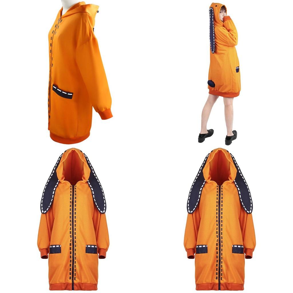 Kakegurui Zwanghafter Spieler Runa Yomozuki Cosplay Kostüm Gemütlicher Hoodie Mantel
