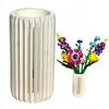 Vase pour lego pour fleurs herbes artificielles décoratif moderne blanc 17cm