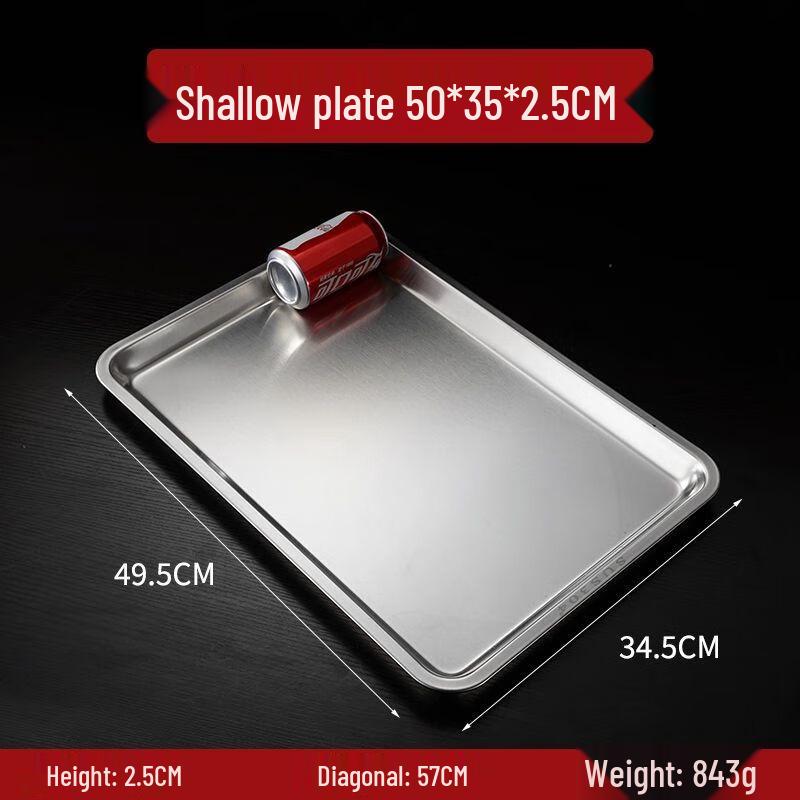 304 Stainless Steel Rectangular Serving Tray