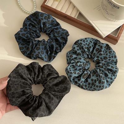 New Autumn/Winter Large Leopard Pattern Large Intestine Hairband Balls Hair Rope Lazy Wind Rope Versatile Hair Accessories