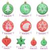 Christmas Ornament Set 40 pcs Red and Green Plastic