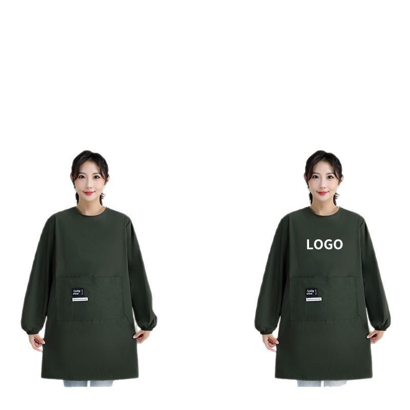 Grembiule Impermeabile a Maniche Lunghe con Logo Personalizzato per Casa, Cucina e Barbiere