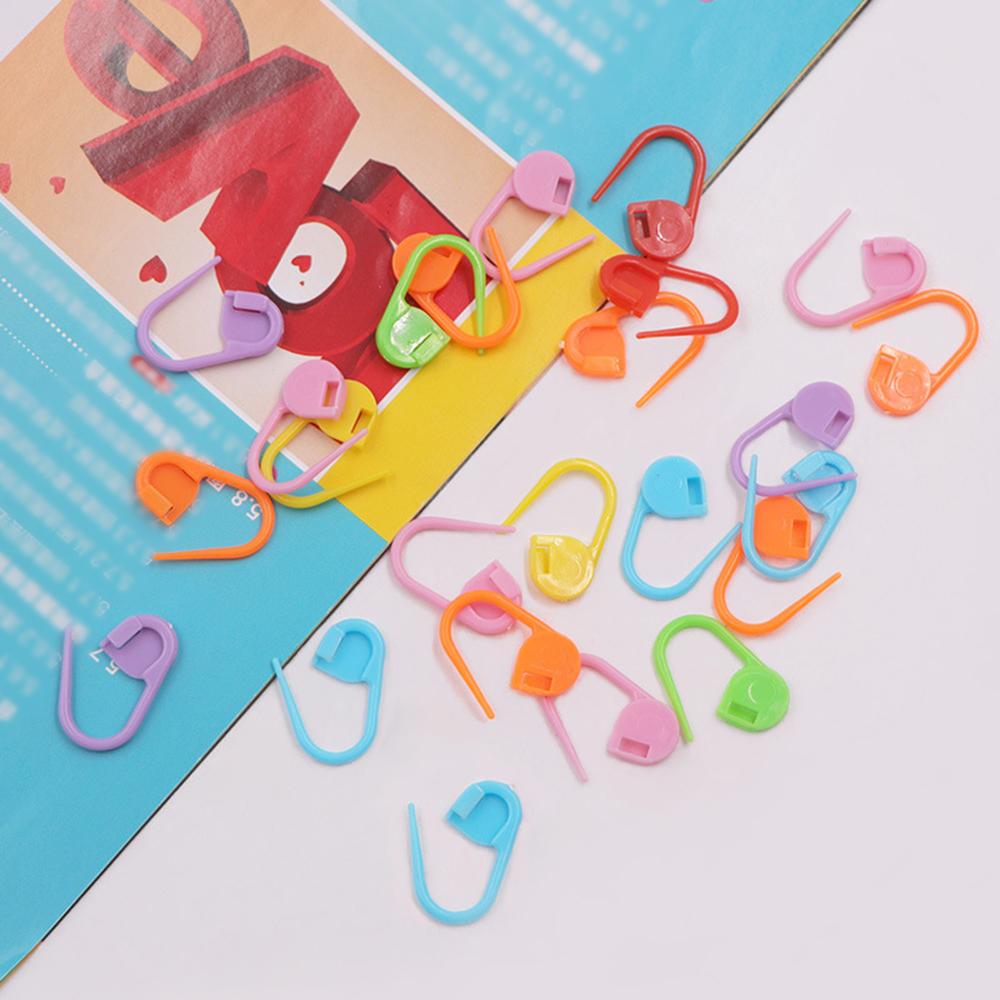 100PCS/200PCS Small Yarn Marker Color Marker Small Pin Fail-Proof Fastener Plastic Locator Buckle Colorful Paper Clip