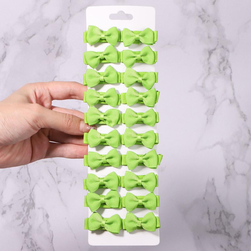 

20 шт./набор 1,4 Мини-бантики Заколки для волос для маленьких девочек Детей Однотонные бантики Заколки-невидимки Ручная работа Головные уборы Аксессуары для волос