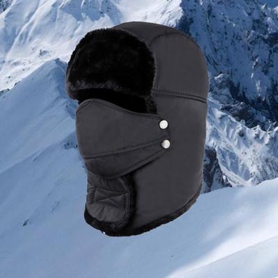 Autumn and Winter Cold Hat Hat Windproof and Warm Cycling Fashion Versatile Velvet Hat Scarf Ear Protection Mask Integrated