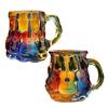 Guitar Art Mug 11oz Musical Coffee Cup 3D Guitar Shaped Glass Mug Painted Collection Gifts for Music Lovers