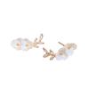 Elegant Zircon Flower Stud Earrings - High-End Light Luxury Style, Internet Celebrity Favorite