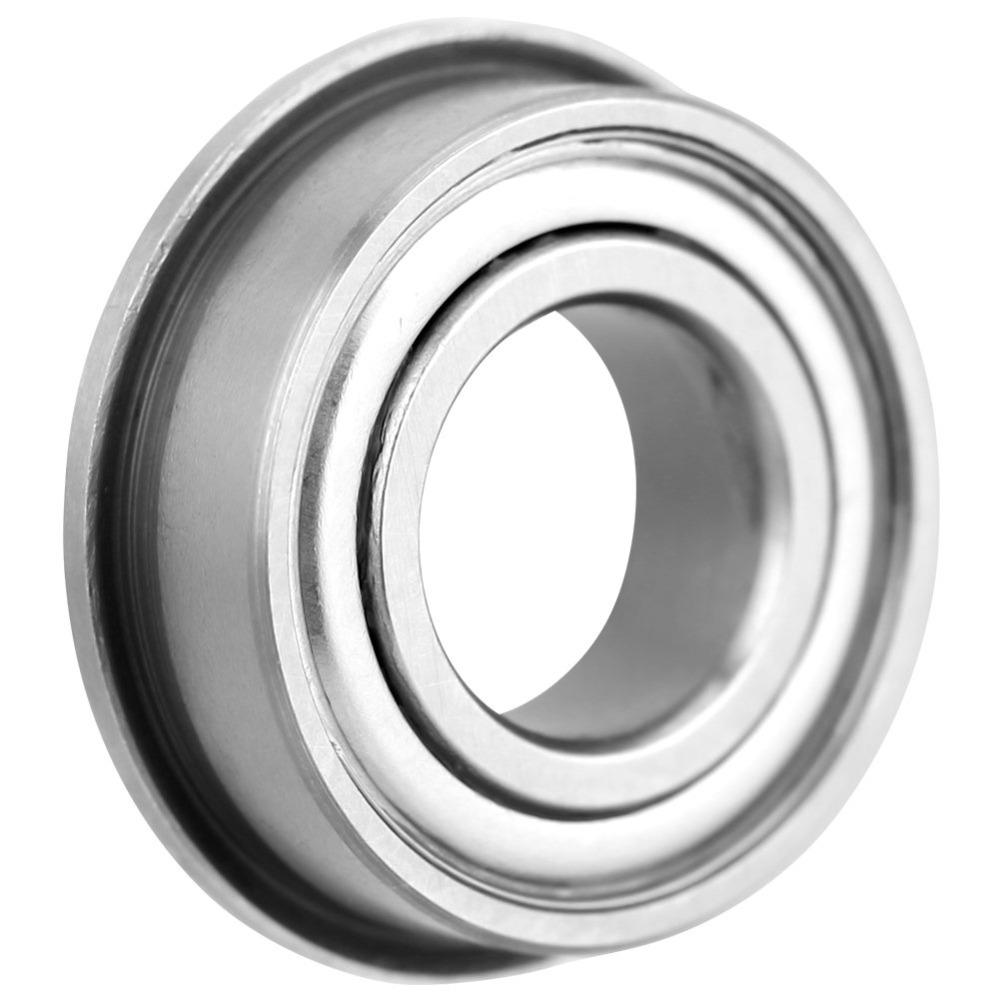 10 Pcs Double Shielded Flanged Ball Bearings Portable Metal Assemblies Deep Groove  DIY Repairs