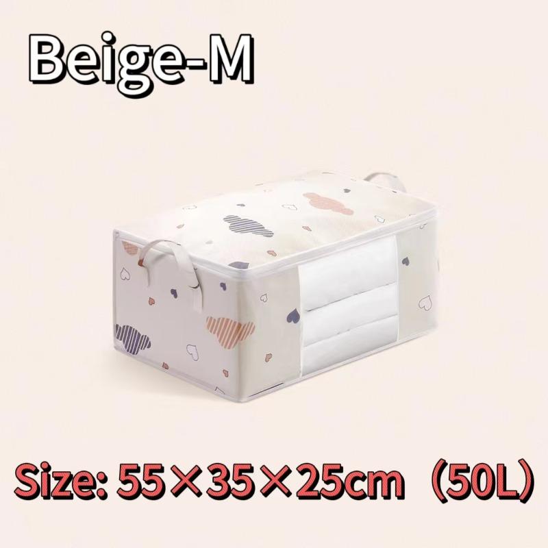 Storage Bag Non-woven Foldable Clothes Blanket Quilt Sweater Foldable Organizer Box Durable Cartoon Print Winter Clothes Cabinet
