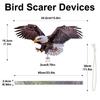 Bird Scare Owl Decors with Mirror Like Strips and Bells for Garage and Roof Defense
