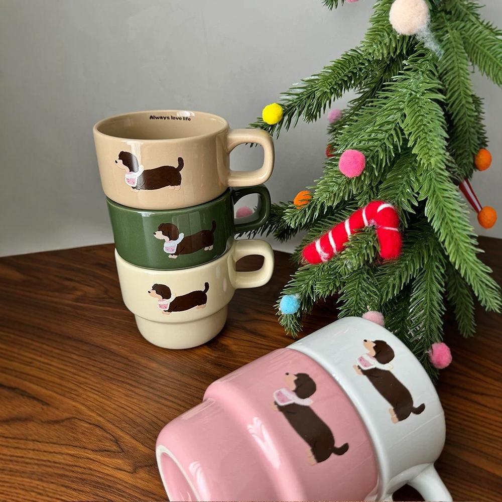 New Mug Creative Gift Cute Cartoon Ceramic Cup Girls Universal Cup Tea Cup Holiday Gift