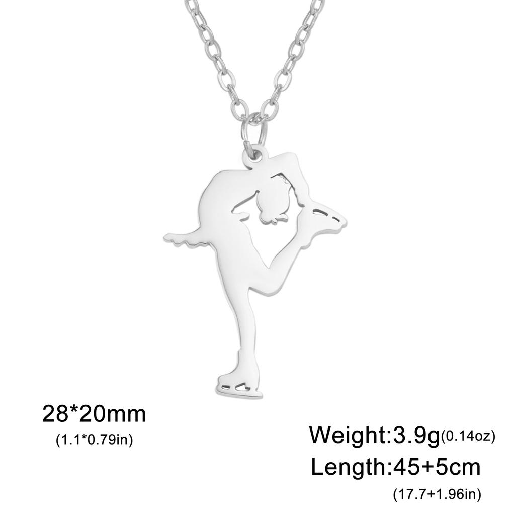 Collar de Patinaje sobre Hielo con Figura Unift para Mujer Hija Acero Inoxidable Patinaje sobre Ruedas Deporte Patinaje Artístico Joyería para Niña Moderno