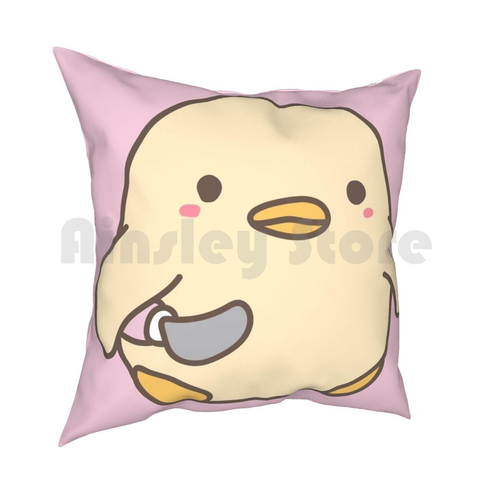 Chick With A Knife Meme Pillow Case Printed Home Soft DIY Pillow Cover Knife Chick Chicken Meme Cute Duck Funny Girls 30cmx30cm