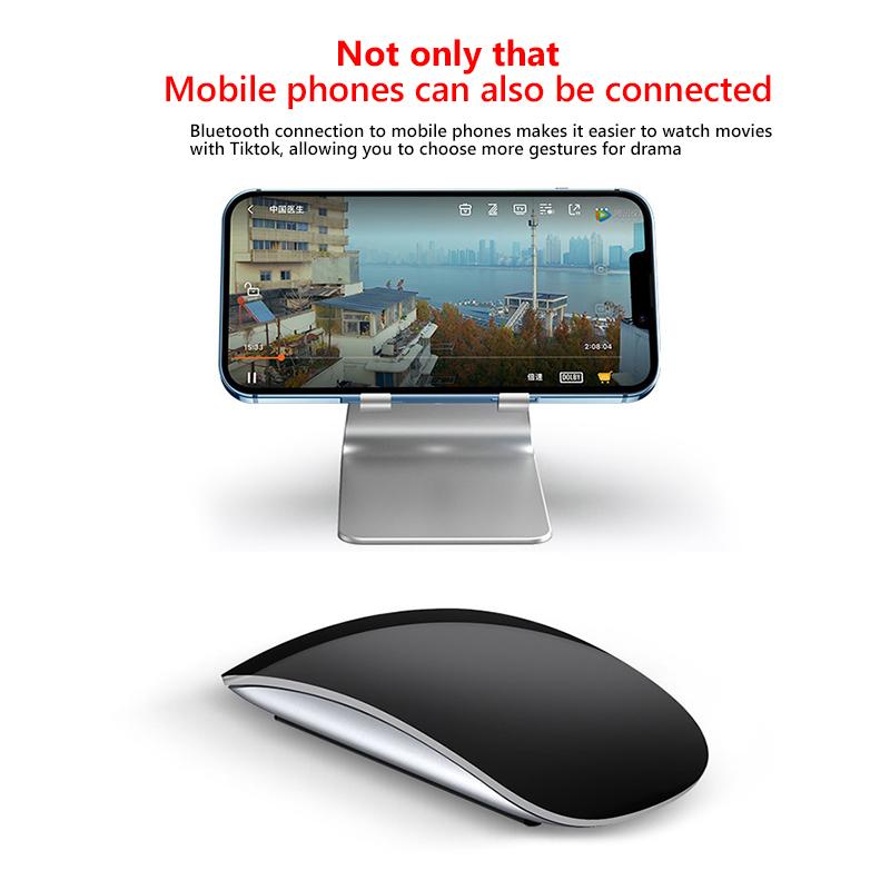 Wireless Bluetooth Computer Mouse Magic Dual-Mode Silent Rechargeable Touch Slim Ergonomic PC Mice For Macbook Air