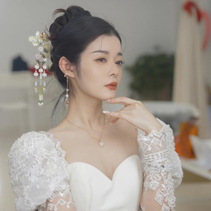 

Лист гинкго ландыш, заколка для невесты, кисточка, заколка для волос, вилка