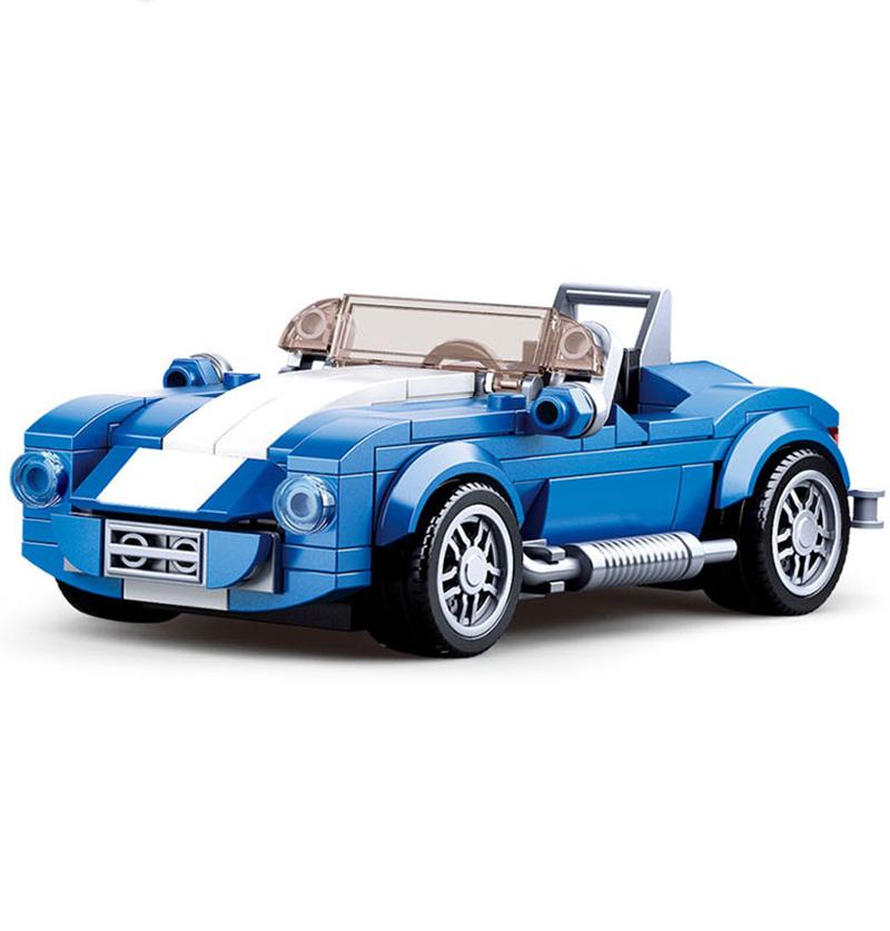 City vintage Speed car MOC rally sports model Building Blocks Old Super race classical Vehicle Racing Bricks Christmas Gift toy