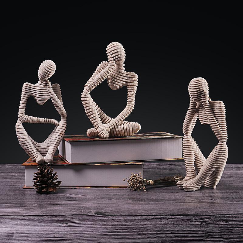 European Style Thinker Sculpture for Home and Living Room Decor