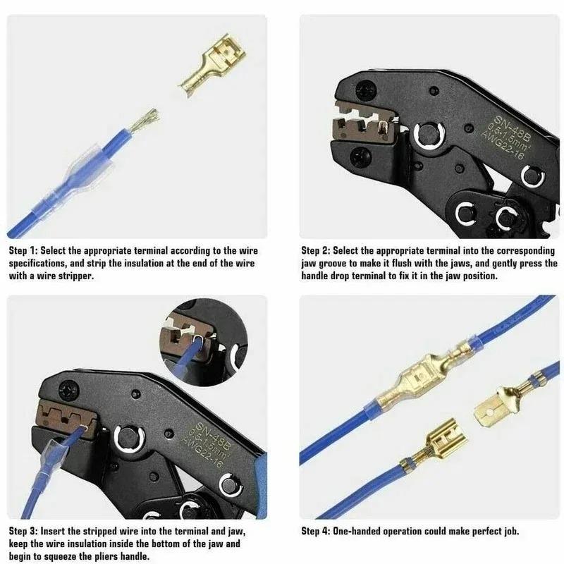 Quick Splice  Male and Female Wire Spade Connector Cold Press Terminal Male and Female Spade Terminals  Connector Insulation