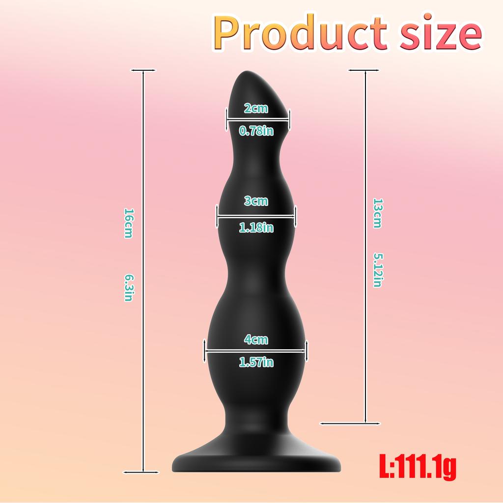 3 Size Dildo Anal Plug with Strong Suction Cup Butt Plug Ass Anus Trainer /Dilation /Expand Sex Toys For Women Men Masturbation