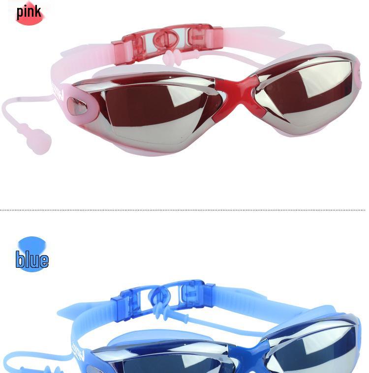 Unisex Anti-Fog Electroplated HD Swimming Goggles - Adjustable Waterproof Design