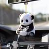 2D Cute Car Acrylic Flat Rearview Mirror Pendant Keychain Accessories