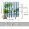 Enhance Your Bathroom with a Waterproof Shower Curtain Featuring Serene Lotus Leaves and Buds for Tranquil Vibes