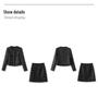 Coco Style Sequin Wool Top & Midi Skirt Set for Women