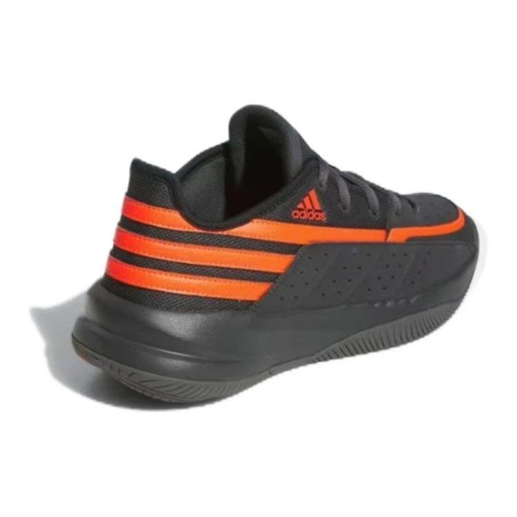 Adidas Front Court Fashion Versatile Shock Absorption Non-Slip Wear-Resistant Low-Top Basketball Shoes Men Sneakers Gray Orange Red ID8590