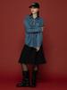 MORELIKEIT Denim Pocket Oversized Shirt Blue