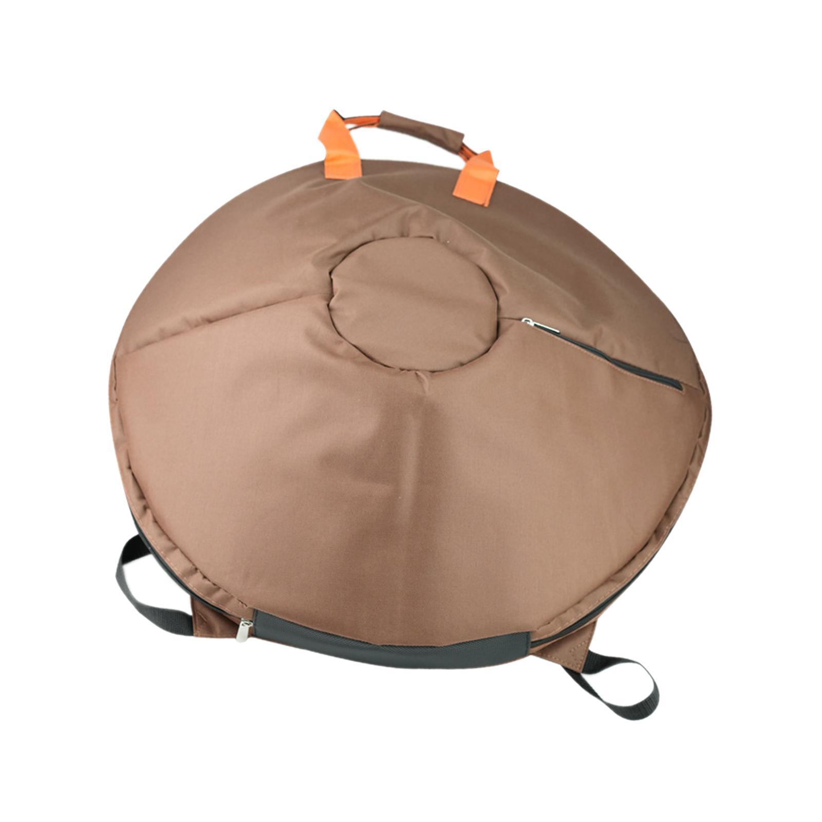 Handpan Bag Percussion Instruments Oxford Cloth Lightweight Protection Shock Absorption 22inch Accessories Hand Drum Bag коричневый