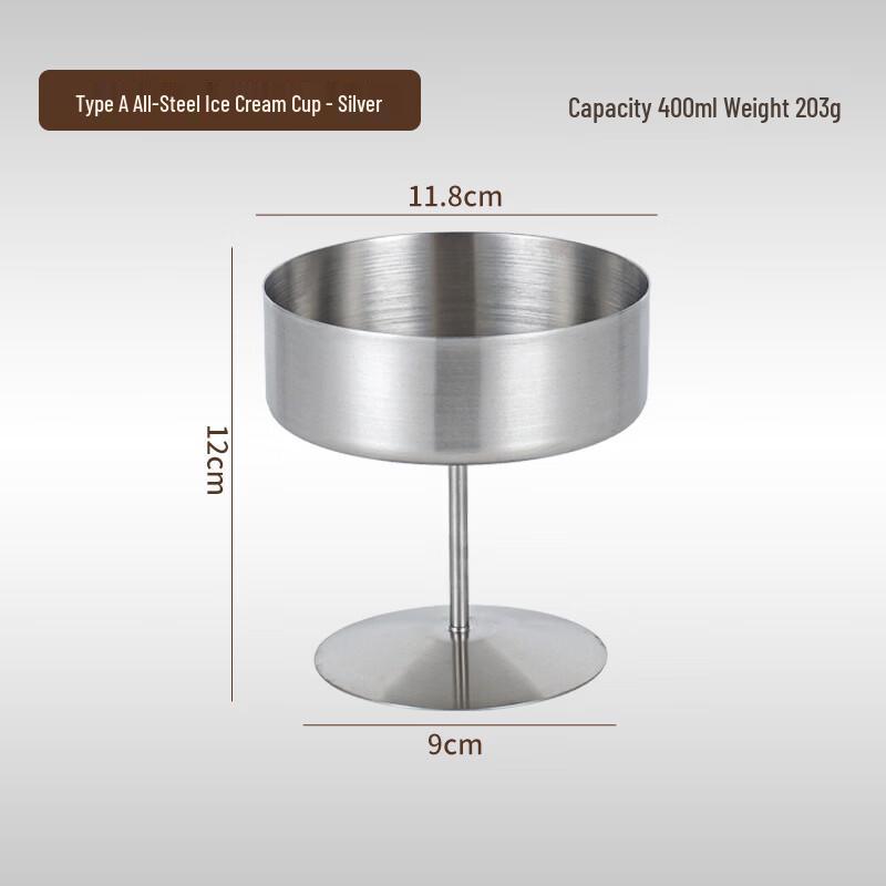 

ZISIZ 304 Stainless Steel Stemmed Dessert Cup