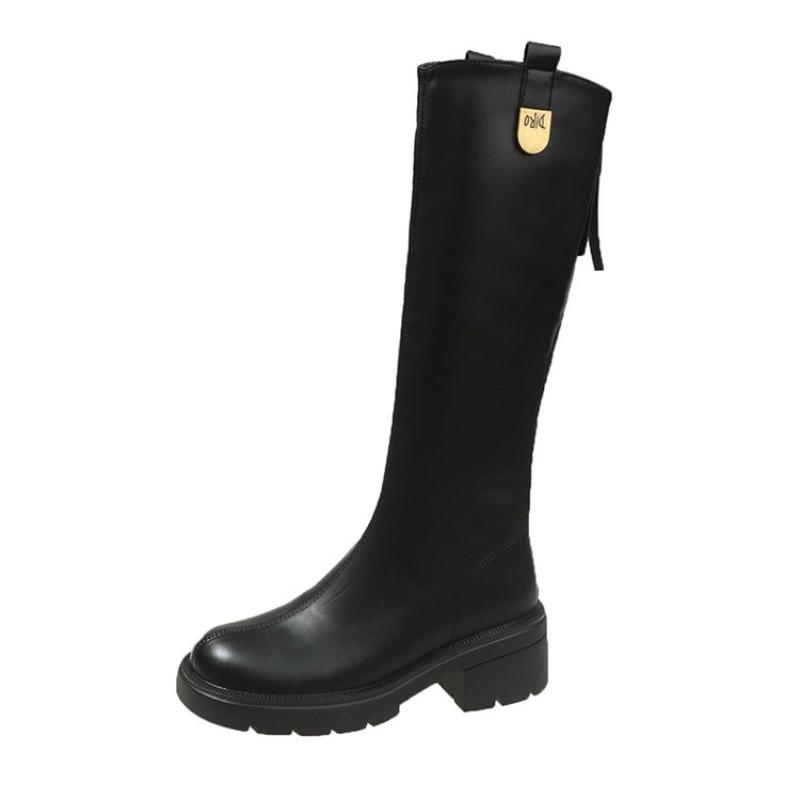 Autumn and winter new slimming boots, women's platform soles, autumn and winter knee-length knight boots, handsome high boots