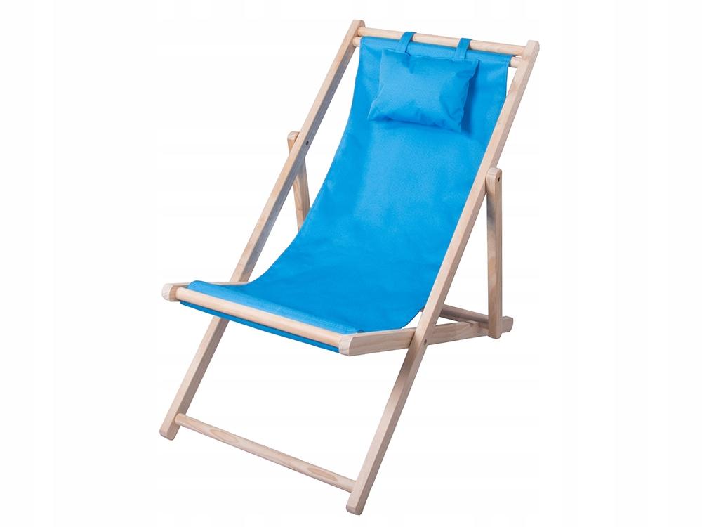 Blue Wooden Sun Lounger (4)